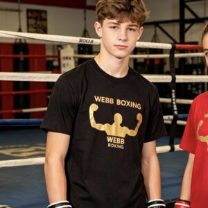 Childrens Black Tshirt (Gold Print)